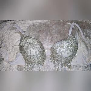 Windsor White Embellished Bra